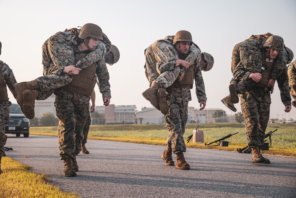 MARFORK Marines and U.S. Army Solider conduct MCMAP Training