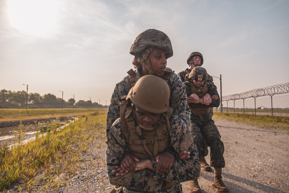 MARFORK Marines and U.S. Army Solider conduct MCMAP Training