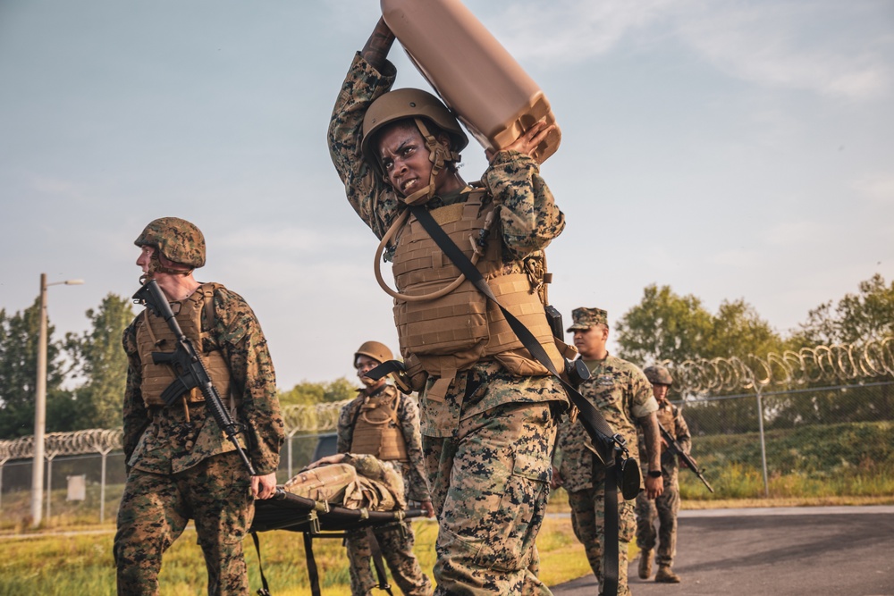 MARFORK Marines and U.S. Army Solider conduct MCMAP Training