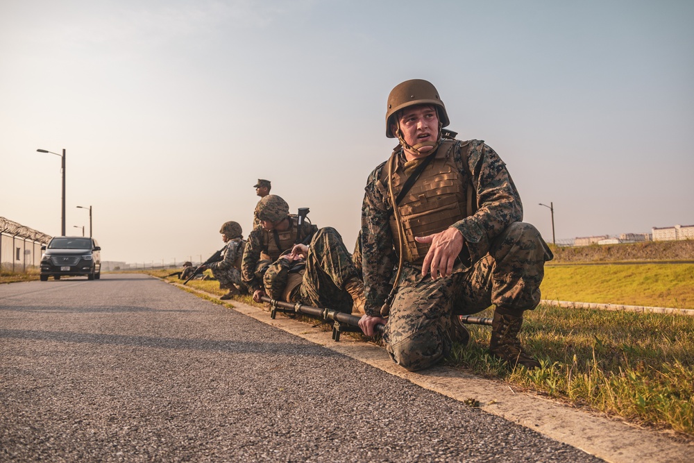 MARFORK Marines and U.S. Army Solider conduct MCMAP Training