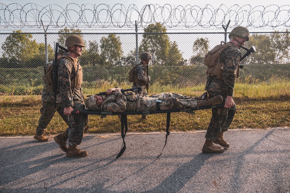 MARFORK Marines and U.S. Army Solider conduct MCMAP Training