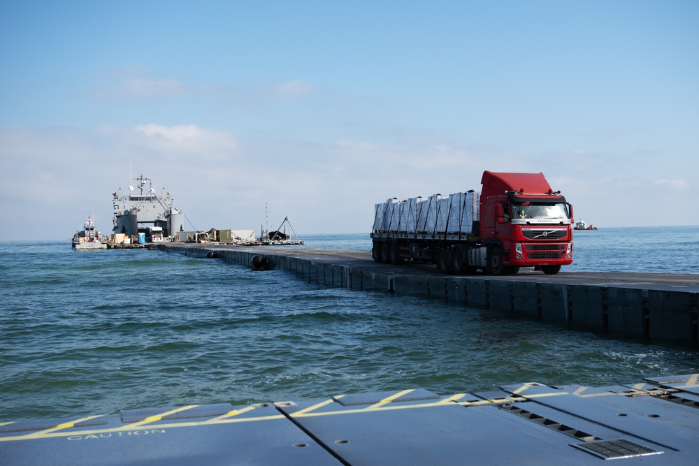 Aid delivered across Trident Pier