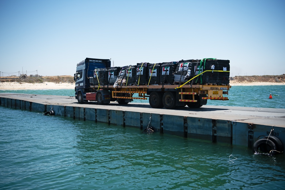 Aid delivered across Trident Pier