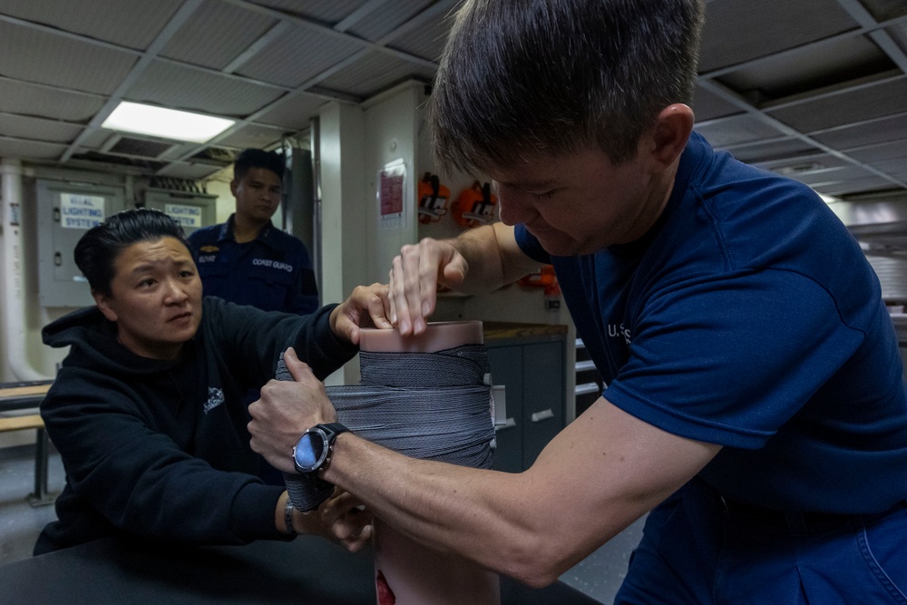 TCCC Course aboard USCGC Waesche