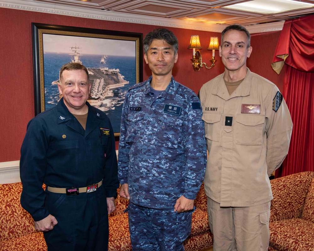 USS Ronald Reagan (CVN 76) hosts tour for Rear Adm. Kazushi Yokota and leaders of Japan Maritime Self-Defense Force in support of Valiant Shield 2024