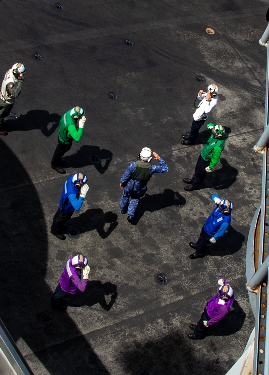 USS Ronald Reagan (CVN 76) hosts tour for Rear Adm. Kazushi Yokota and leaders of Japan Maritime Self-Defense Force in support of Valiant Shield 2024