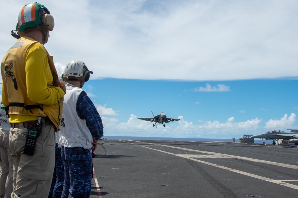 USS Ronald Reagan (CVN 76) hosts tour for Rear Adm. Kazushi Yokota and leaders of Japan Maritime Self-Defense Force in support of Valiant Shield 2024