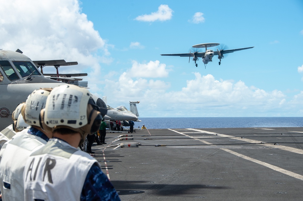 USS Ronald Reagan (CVN 76) hosts tour for Rear Adm. Kazushi Yokota and leaders of Japan Maritime Self-Defense Force in support of Valiant Shield 2024