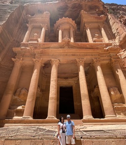 TAM Engineer Jeff Pohlig and Wife Laura Explore Petra During Middle East Tour