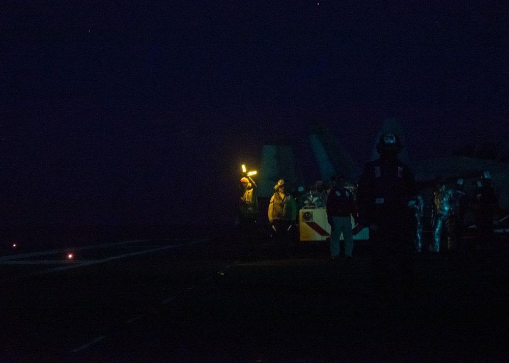 USS Ronald Reagan (CVN 76) conduct night flight operations in support of Valiant Shield 2024