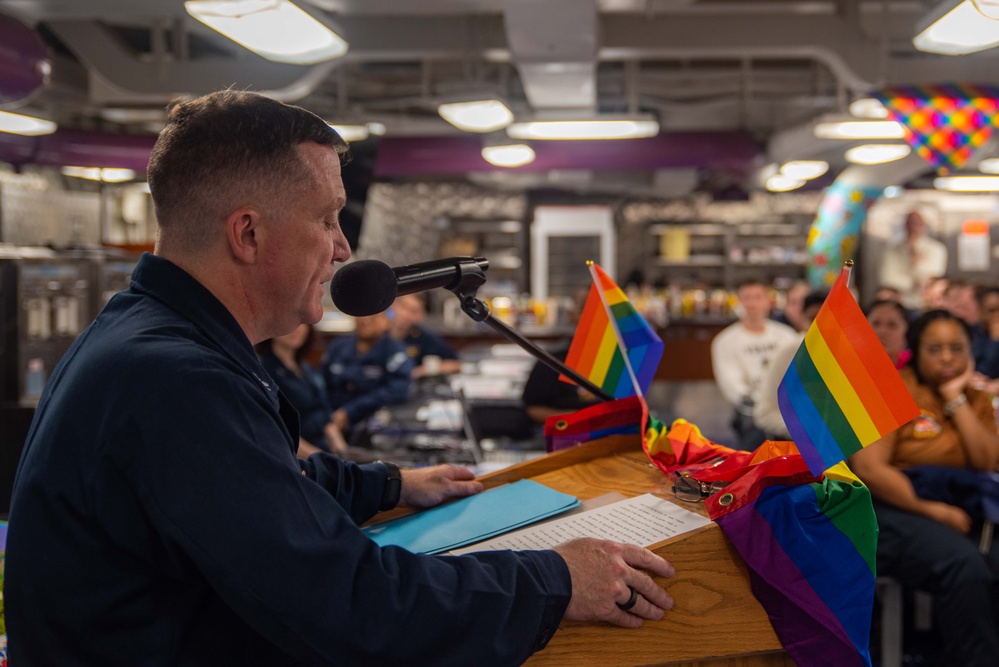 USS Ronald Reagan (CVN 76) Sailors attend  Pride Month Event