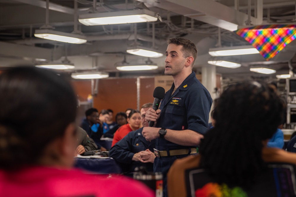 USS Ronald Reagan (CVN 76) Sailors attend  Pride Month Event