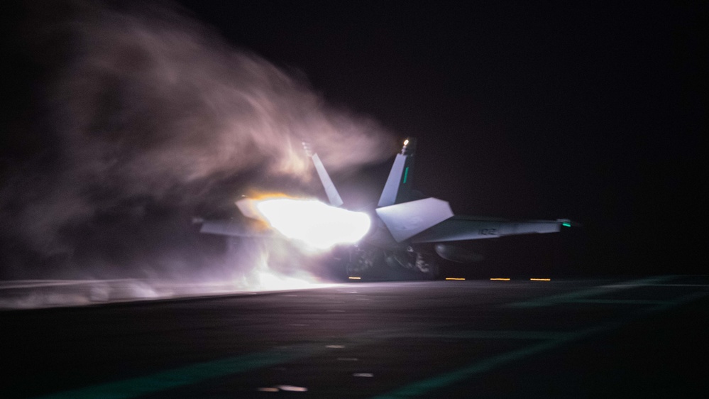 USS Ronald Reagan (CVN 76) conduct night flight operations in support of Valiant Shield 2024