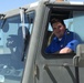 KTIV Morning Meteorologist Jacob Howard drives a tug