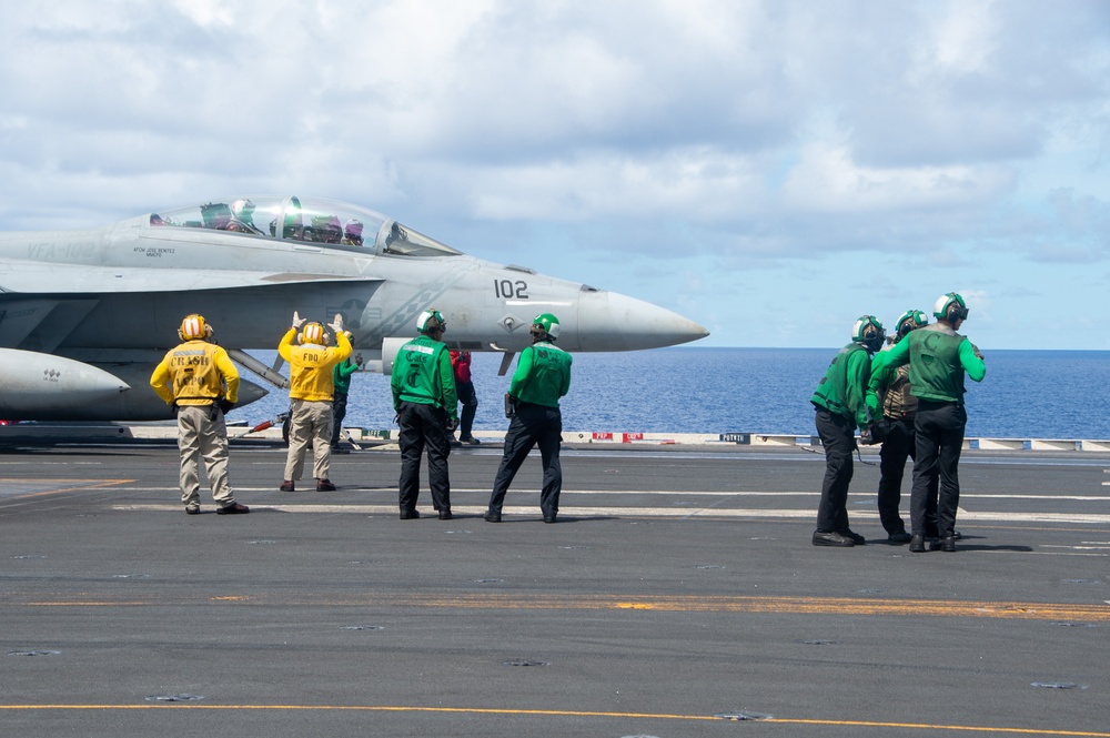 USS Ronald Reagan (CVN 76) conducts flight operations in support of Valiant Shield 2024