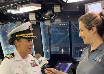WMAR Baltimore Conducts Interviews aboard the USS Marinette.