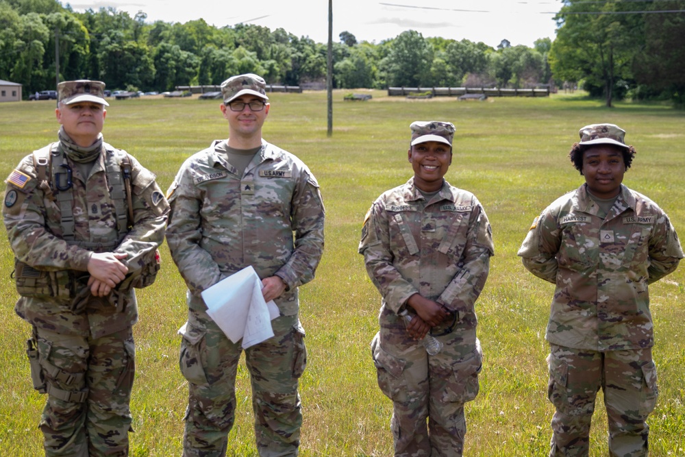 Command Sgt. Major Chandler joins soldier for land Nav.