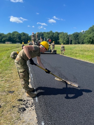 189th Engineering Team paves Camp Johnson