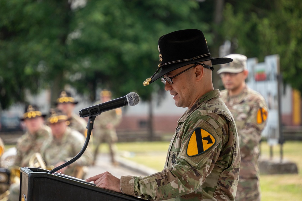 1st Cavalry Division, HHBN Change of Command ceremony in Bolewslawiec, Poland