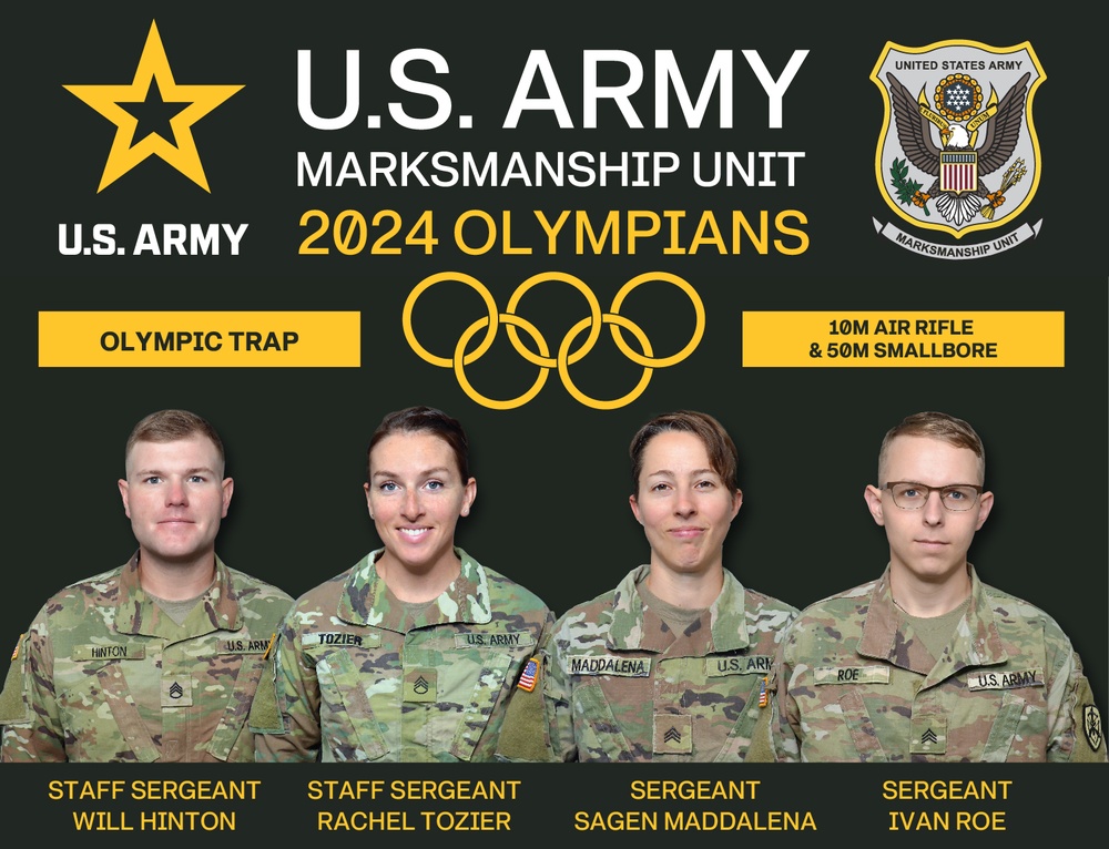 Four U.S. Army Soldiers Will Compete at 2024 Olympics