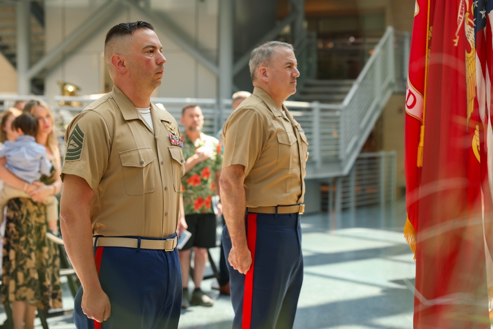 Master Sgt. Marple’s son participates in his retirement