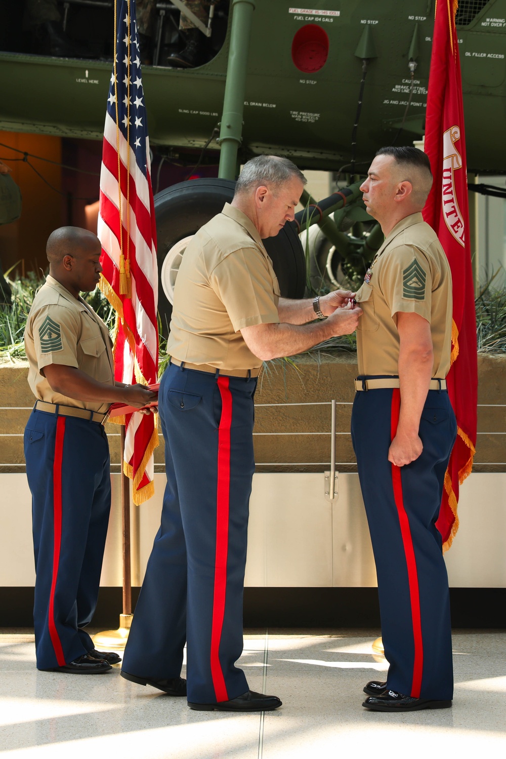 Master Sgt. Marple’s son participates in his retirement