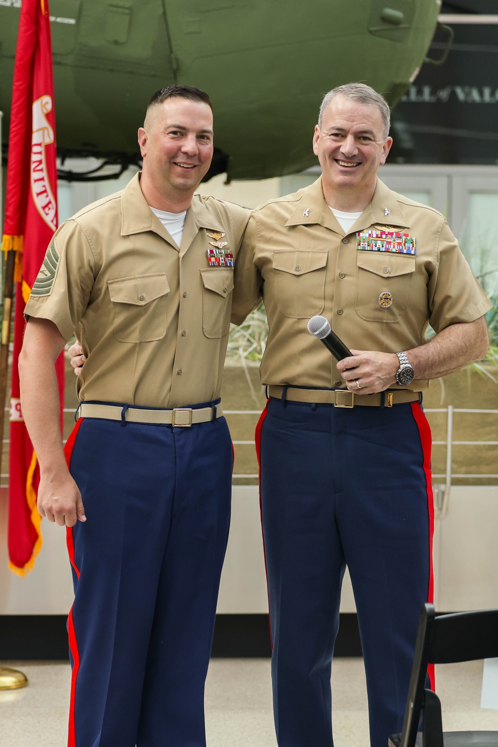 Master Sgt. Marple’s son participates in his retirement