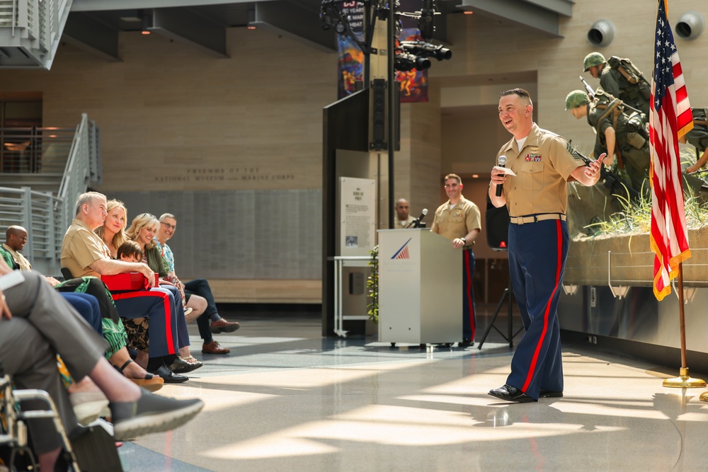 Master Sgt. Marple’s son participates in his retirement