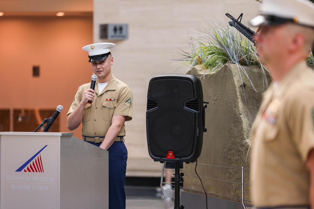 Master Sgt. Marple’s son participates in his retirement