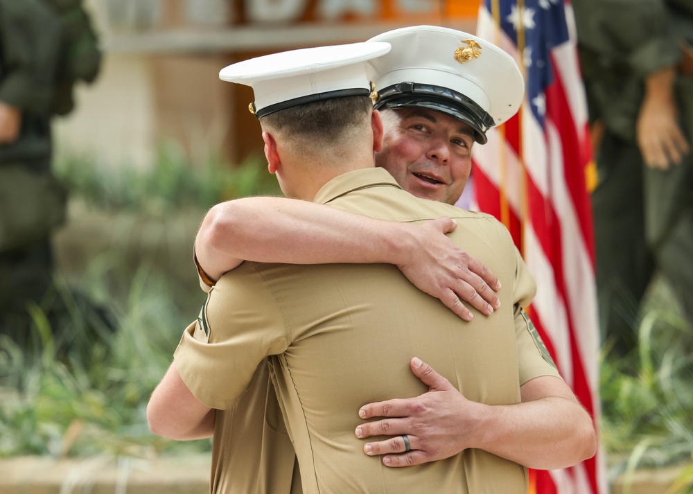 Master Sgt. Marple’s son participates in his retirement