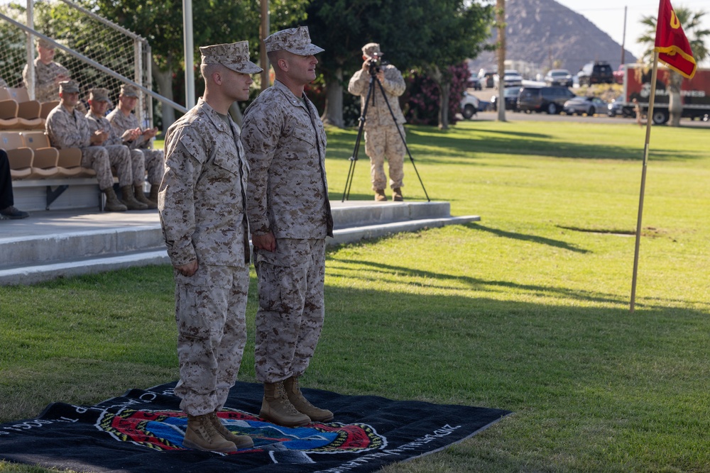 2/7 conducts change of command ceremony