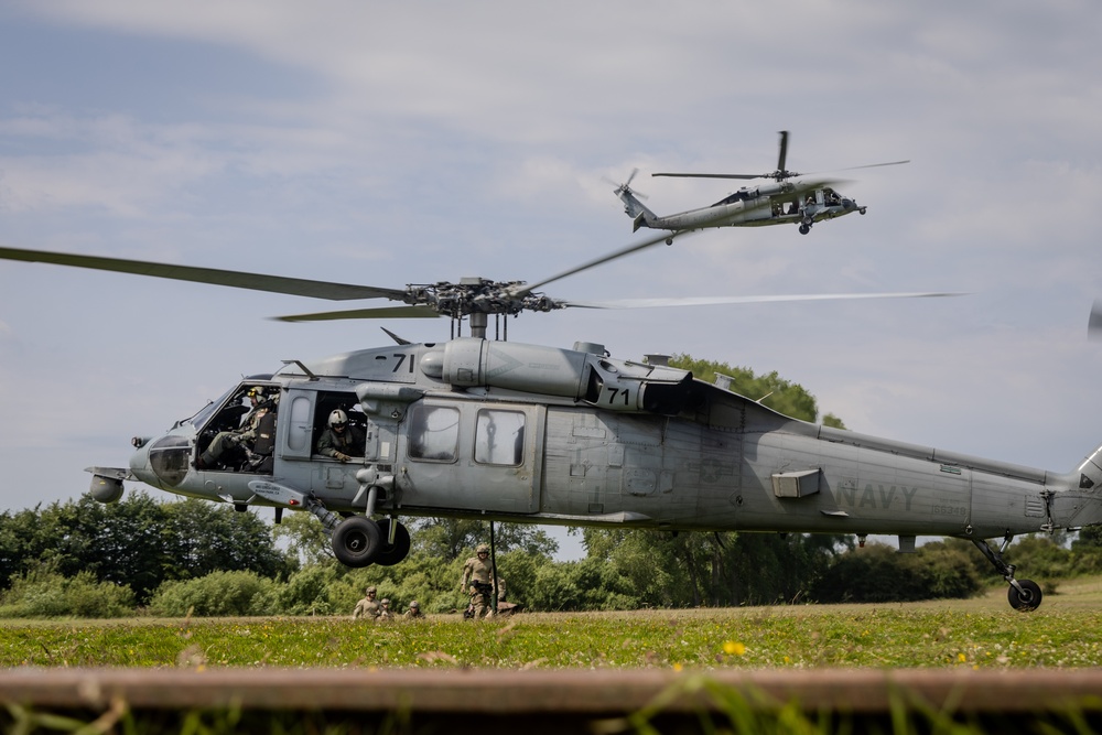 BALTOPS 24 EOD Fast Rope and Rappel Drills