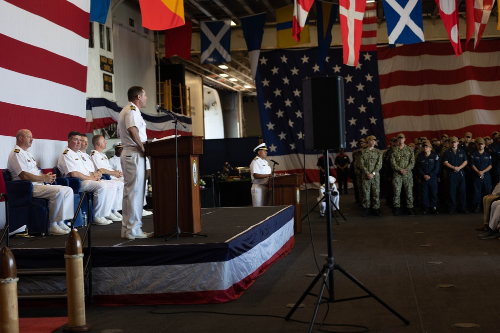 USS Bataan Holds Change of Command Ceremony