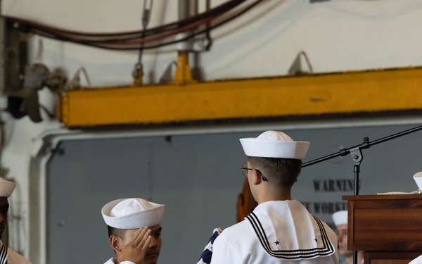 USS Bataan Holds Change of Command Ceremony