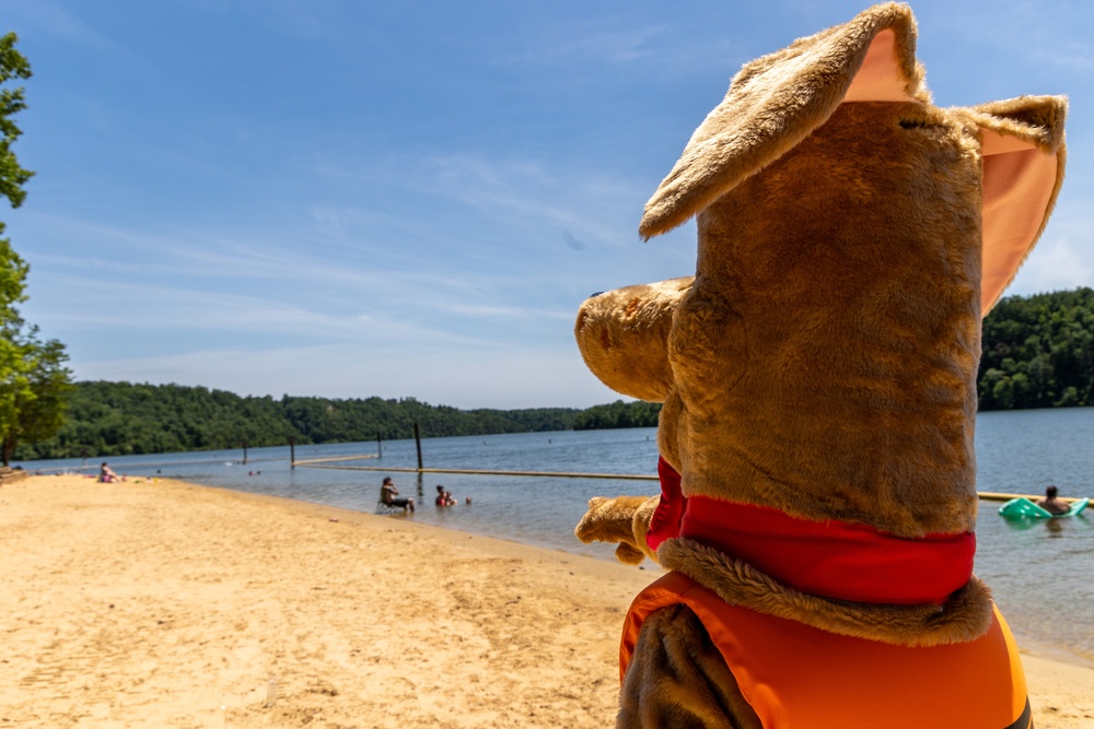 Bobber the Water Safety Dog Promotes Water Safety at Rocky Branch Park