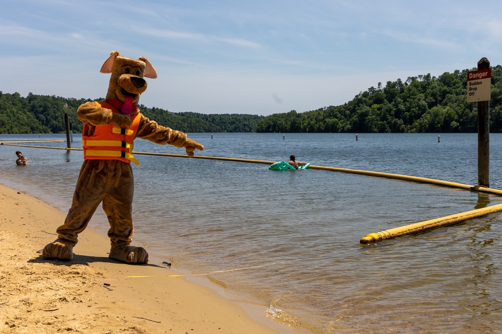 Bobber the Water Safety Dog at Rocky Branch Park