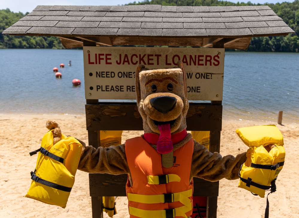 Bobber the Water Safety Dog Promotes Life Jacket Loaner Program