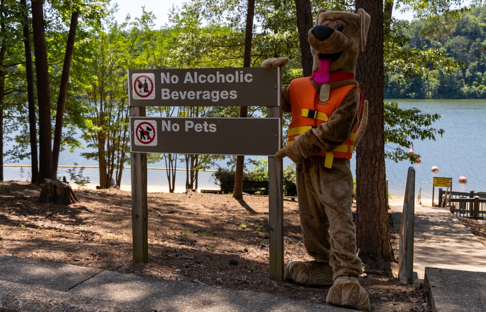 Bobber the Water Safety Dog Highlights Park Regulations