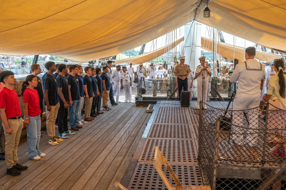 Future Sailors and Marines Enlist Aboard USS Constellation