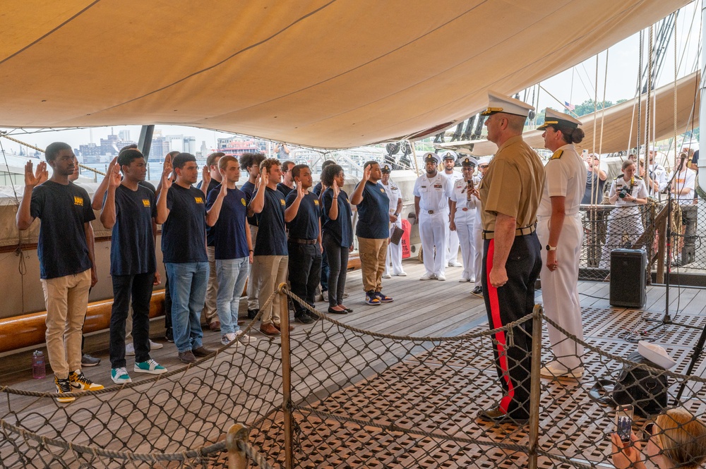 Future Sailors and Marines Enlist Aboard USS Constellation