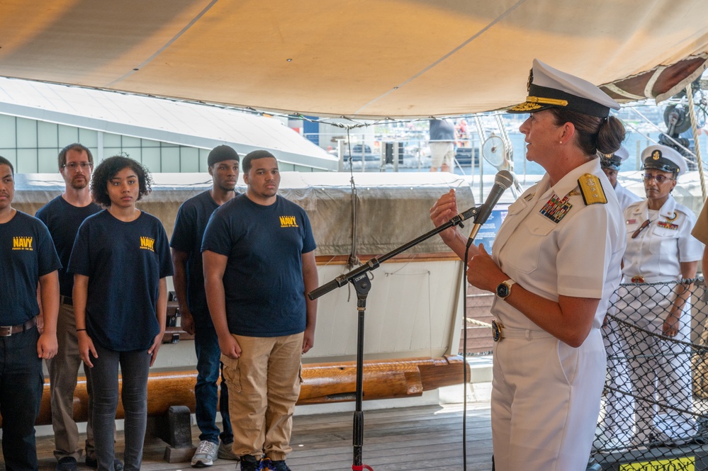 Future Sailors and Marines Enlist Aboard USS Constellation