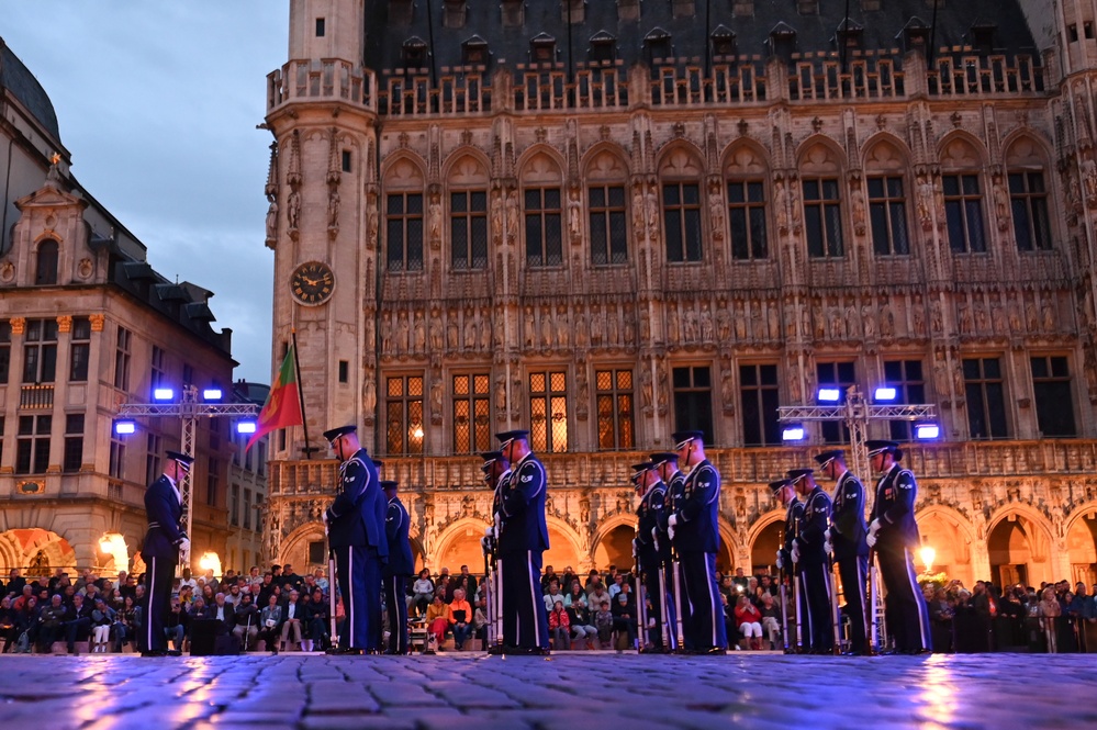 US Air Force Honor Guard Drill Team represents the US at Belgian Defence International Tattoo 2024