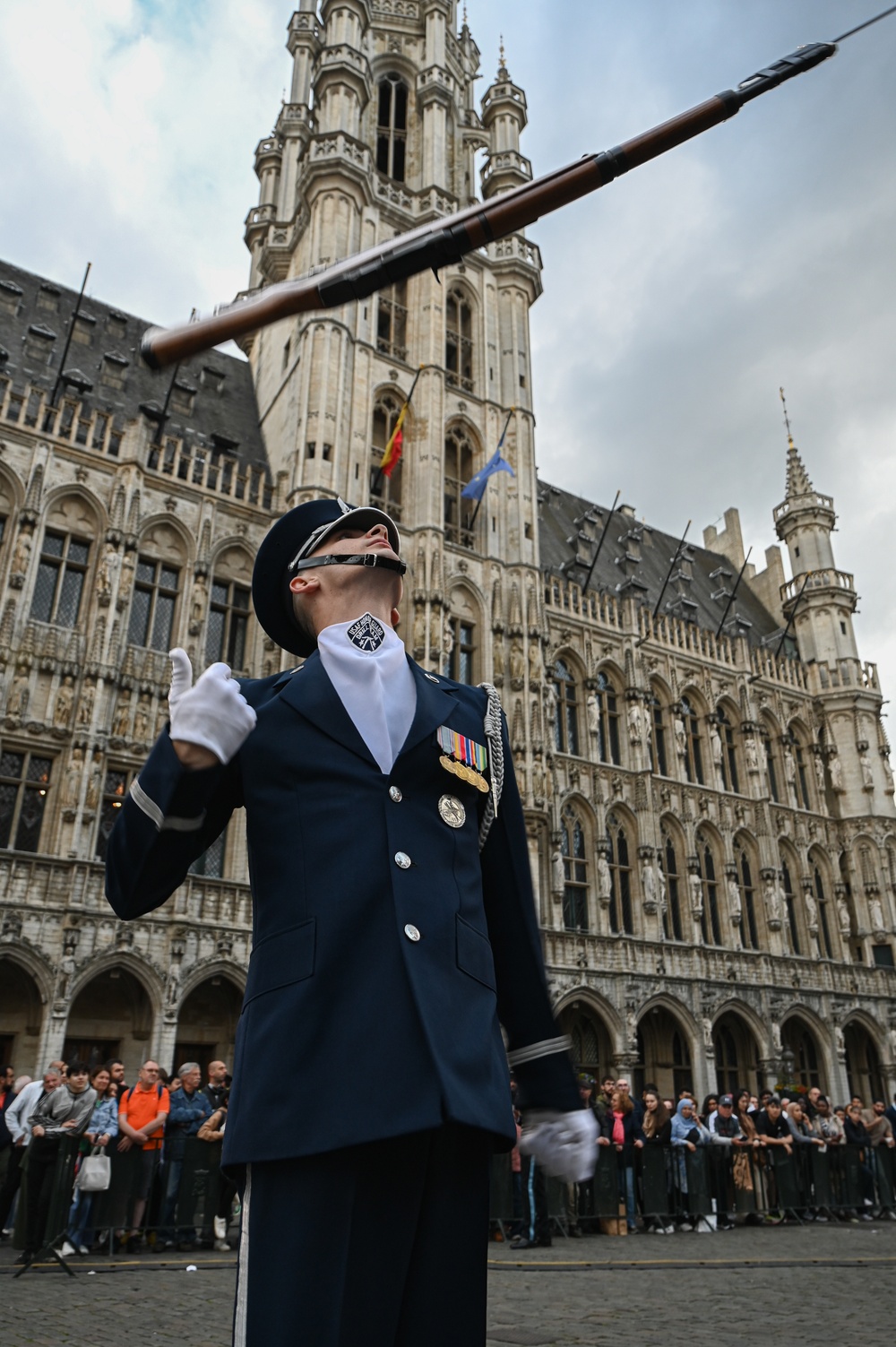 US Air Force Honor Guard Drill Team represents the US at Belgian Defence International Tattoo 2024