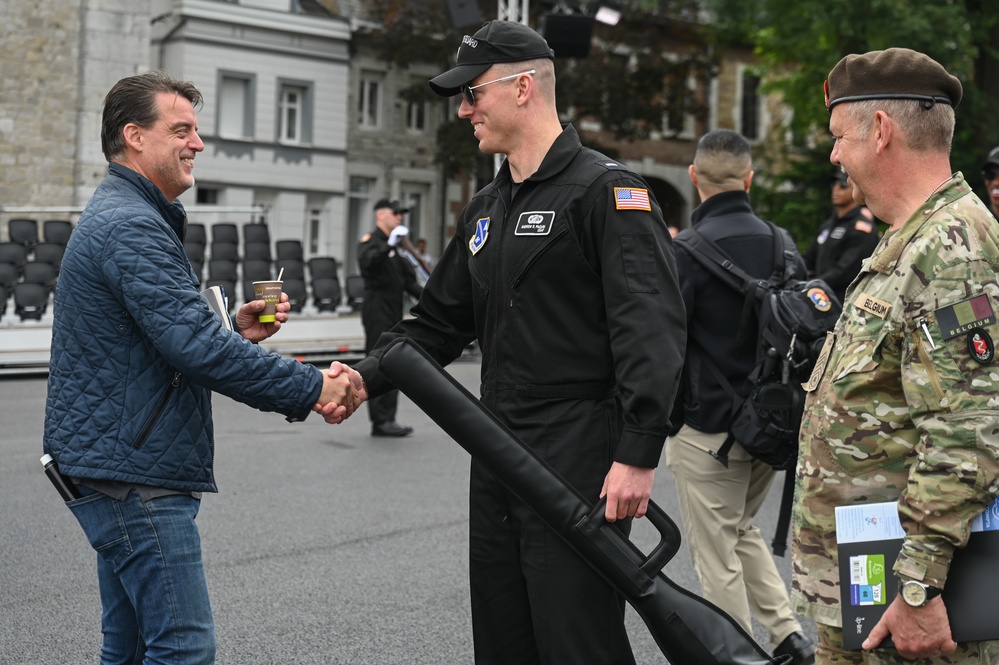 US Air Force Honor Guard Drill Team represents the US at Belgian Defence International Tattoo 2024