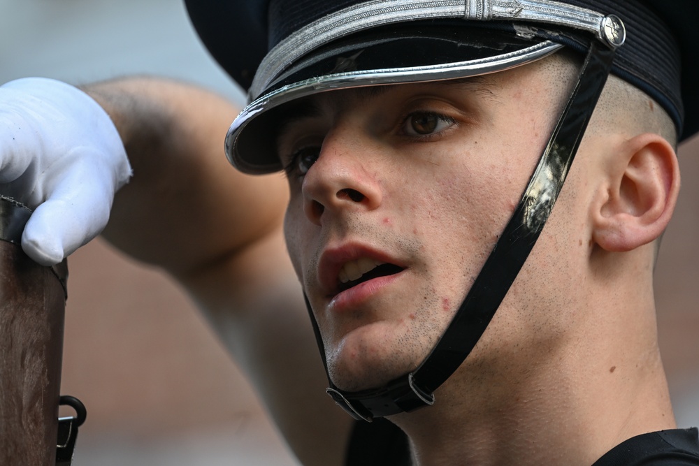 US Air Force Honor Guard Drill Team represents the US at Belgian Defence International Tattoo 2024