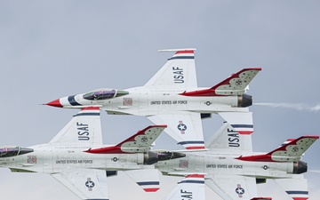 Thunderbirds Perform at the 2024 Selfridge Open House and Air Show