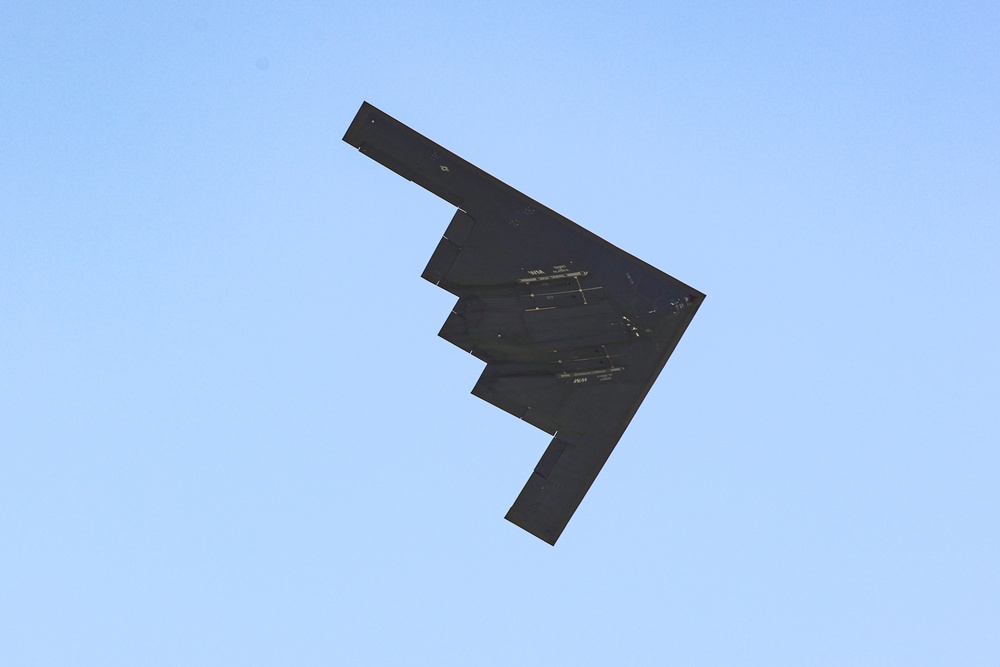 B-2 Spirit flies over 2024 Selfridge Open House and Air Show