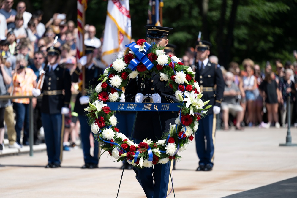 U.S. Army 249th Birthday Wreath-Laying at the Tomb of the Unknown Soldier