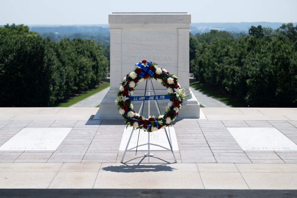 U.S. Army 249th Birthday Wreath-Laying at the Tomb of the Unknown Soldier