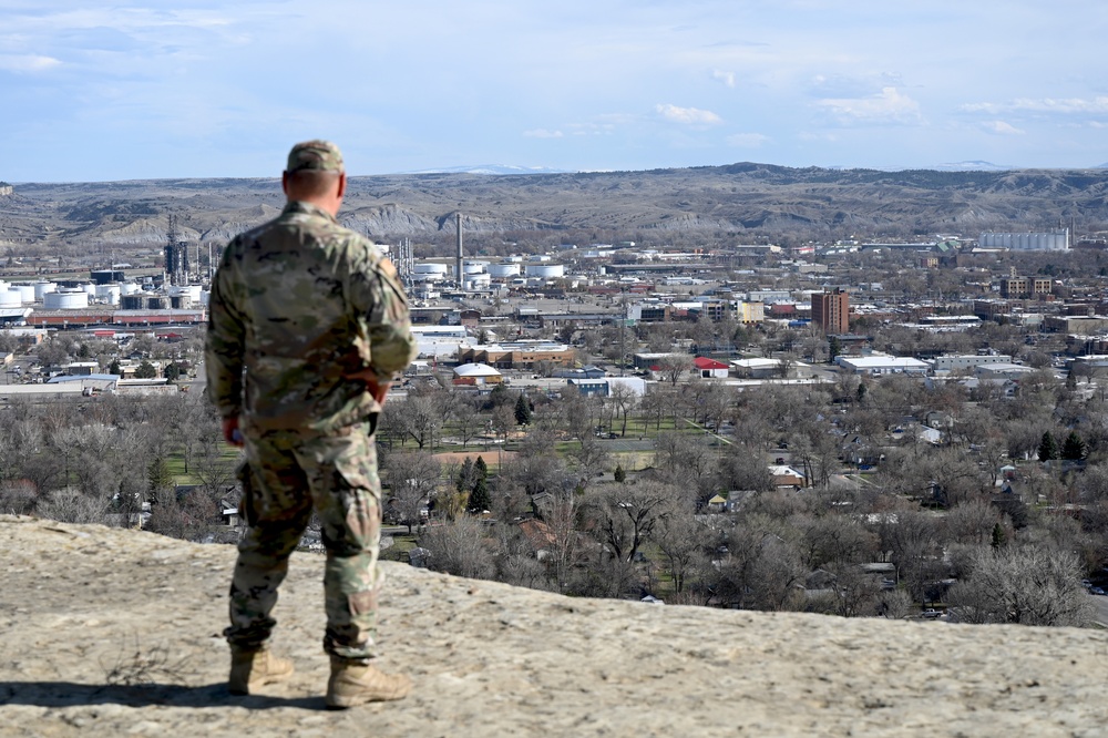 Brig. Gen. Thomas stands watch over Billings, MT.